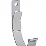 Крюк короткий желоба МП белый RAL 9010