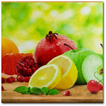 Кухонный фартук ПВХ Фрукты 3м-0,6м